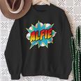 Kids Boys Alfie Name Comic Book Superhero Sweatshirt Gifts for Old Women