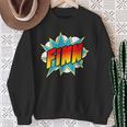Kids Boys Finn Name Comic Book Superhero Sweatshirt Gifts for Old Women