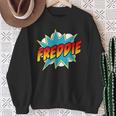 Kids Boys Freddie Name Comic Book Superhero Sweatshirt Gifts for Old Women