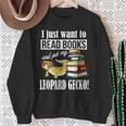 Kids Boys Girls Reptile Read Books Pet Leopard Gecko Lover Sweatshirt Gifts for Old Women