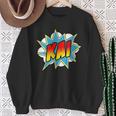 Kids Boys Kai Name Personalized Comic Book Superhero Sweatshirt Gifts for Old Women