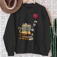 Kittens Cats Tea Books And Balloon Sweatshirt Gifts for Old Women Kittens Cats Tea Books And Balloon Sweatshirt Gifts for Old Women
