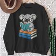 Koala Reading Book Glasses Bookworm Librarian Sweatshirt Gifts for Old Women