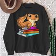 Leopard Gecko With Book Lizard Reptile Lover Sweatshirt Gifts for Old Women