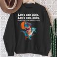 Let's Eat Kids Punctuation Saves Books Grammar Sweatshirt Gifts for Old Women