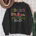 Librarian Adventure Book Reader Library Book Sweatshirt Gifts for Old Women