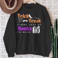 Librarian Halloween Trick Or Treat Bat & Books Sweatshirt Gifts for Old Women