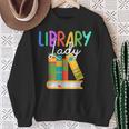 Librarian Library Lady Reading Bookworm Books Lover Sweatshirt Gifts for Old Women