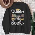 Librarian Queen Of The Books Book Reading Library Sweatshirt Gifts for Old Women Librarian Queen Of The Books Book Reading Library Sweatshirt Gifts for Old Women