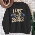 Lift I Can Carry More Books Gym Readers Sweatshirt Gifts for Old Women