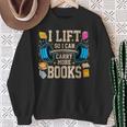 I Lift So I Can Carry More Books Reading Reader Workout Sweatshirt Gifts for Old Women
