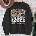 Most Likely To Read Books All Summer Book Lovers Last Day Sweatshirt Gifts for Old Women
