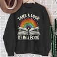Take A Look A Book Vintage Reading Librarian Rainbow Sweatshirt Gifts for Old Women Take A Look A Book Vintage Reading Librarian Rainbow Sweatshirt Gifts for Old Women