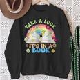 Take A Look Its In Book Books Lover Librarian Bookworm Sweatshirt Gifts for Old Women