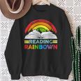 Take A Look It's In A Book Reading Retro Rainbow Vintage Sweatshirt Gifts for Old Women