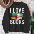 I Love Books Librarian Sweatshirt Gifts for Old Women