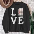 Love Books Stack Literature Reading Themed Pictograph Sweatshirt Gifts for Old Women Love Books Stack Literature Reading Themed Pictograph Sweatshirt Gifts for Old Women