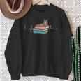 Love Cat Heartbeat Cats And Books For Cats Lovers Sweatshirt Gifts for Old Women