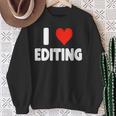 I Love Editing Heart Movie Film Newspaper Journalism Book Sweatshirt Gifts for Old Women I Love Editing Heart Movie Film Newspaper Journalism Book Sweatshirt Gifts for Old Women