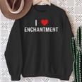 I Love Enchantment Heart Romance Love Lovers Books Novels Sweatshirt Gifts for Old Women
