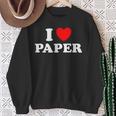 I Love Paper Page Book Drawing Handmade Art Craft News Sweatshirt Gifts for Old Women