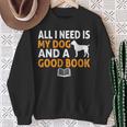 i Love Reading Apparel All i Need Is My Dog And a Good Book For Men Women Sweatshirt Gifts for Old Women