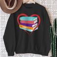 I Love Reading Book Heart Love Books Library Sweatshirt Gifts for Old Women