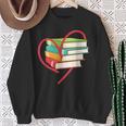 I Love Reading Heart Love Books TShirt Library Bookworm Sweatshirt Gifts for Old Women