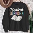 Medical Librarian Leopard Print Library Book Graphic Sweatshirt Gifts for Old Women