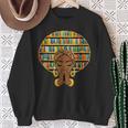 Melanin Afro Women Girl Book Librarian History African Sweatshirt Gifts for Old Women