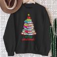 Merry Christmas Tree Book Reading Librarian Sweatshirt Gifts for Old Women