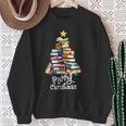 Merry Christmas Tree Love Reading Books Librarian Nerd Sweatshirt Gifts for Old Women Merry Christmas Tree Love Reading Books Librarian Nerd Sweatshirt Gifts for Old Women