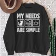 My Needs Are Simple Cat Reading Books Tea Sweatshirt Gifts for Old Women My Needs Are Simple Cat Reading Books Tea Sweatshirt Gifts for Old Women