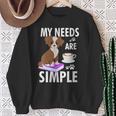 My Needs Are Simple Dog Coffee Books Humor Sweatshirt Gifts for Old Women My Needs Are Simple Dog Coffee Books Humor Sweatshirt Gifts for Old Women
