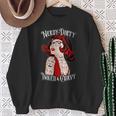Nerdy Dirty Inked & Curvy Book Lover Tattoo Pop Art Girl Sweatshirt Gifts for Old Women