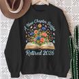 New Chapter Begins Retired 2026 Watercolor Floral Book Women Sweatshirt Gifts for Old Women