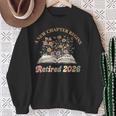 A New Chapter Begins Retirement Floral Book Retired 2026 Sweatshirt Gifts for Old Women
