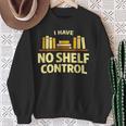 I Have No Shelf Control Book Lover Humor Sweatshirt Gifts for Old Women