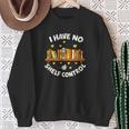I Have No Shelf Control Book Lover Playful Bookworm Sweatshirt Gifts for Old Women