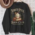 North Pole Book Club Christmas Reading Hot Cocoa Graphic Sweatshirt Gifts for Old Women North Pole Book Club Christmas Reading Hot Cocoa Graphic Sweatshirt Gifts for Old Women