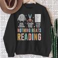 Nothing Beats Reading Rock Paper Scissors Books Lover Sweatshirt Gifts for Old Women