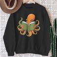 Octopus Reading Book Bookworm Librarian Women Men Kids Sweatshirt Gifts for Old Women