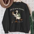Off To Grow Reader Silly Goose School Librarian Book Lover Sweatshirt Gifts for Old Women