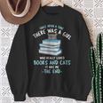 Once Upon a Timee There Was a Girl Who Loved Catts And Books Sweatshirt Gifts for Old Women