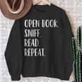 Open Book Sniff Read Repeat T-Shirt Sweatshirt Gifts for Old Women Open Book Sniff Read Repeat T-Shirt Sweatshirt Gifts for Old Women