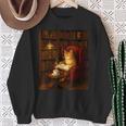 Orange Cat Book Lovers Cozy Bookish Librarian Sweatshirt Gifts for Old Women