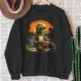 Outdoors Alligator Reading Book Sweatshirt Gifts for Old Women