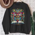 Owl With Glasses Book Lover Reading Sweatshirt Gifts for Old Women Owl With Glasses Book Lover Reading Sweatshirt Gifts for Old Women