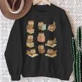 Owls Reading Books Owl Bird Lover Sweatshirt Gifts for Old Women