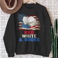 Patriotic Book Reader 4th Of July Bookworm American Flag For Women Kids Men Sweatshirt Gifts for Old Women